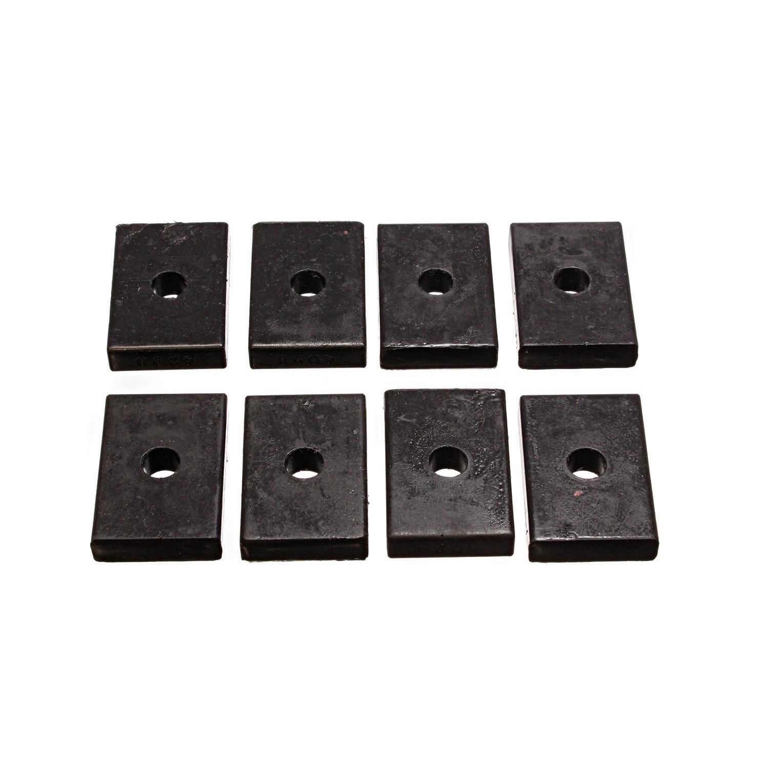 Energy Suspension Black 15/32in I.D. Polyurethane Pad Set 8 Piece