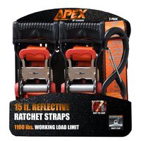 Everest 1 1/2in x 15ft 1,500lbs Orange Apex Ratchet 2 Pack