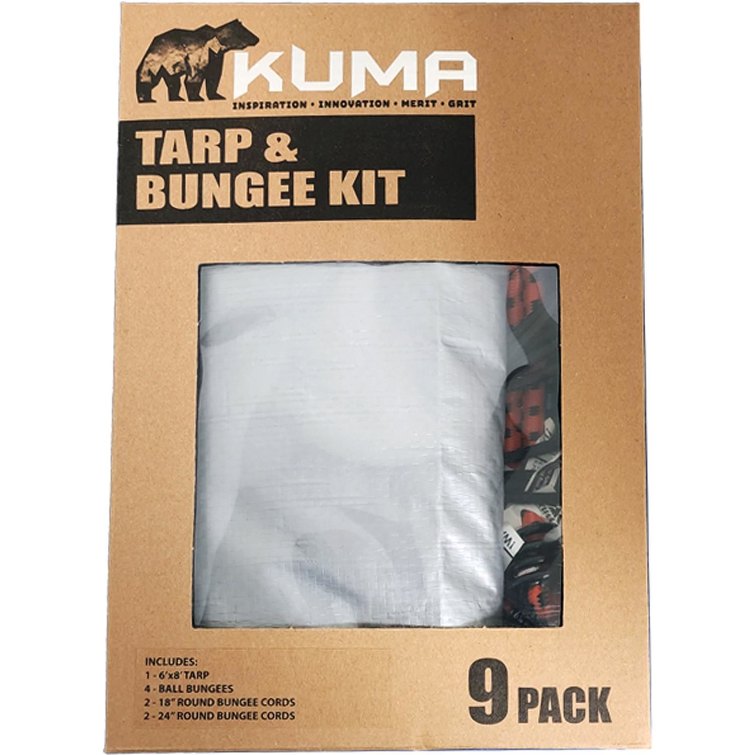 Everest 6in x 8in Tarp with Bungee Cord 6 Piece