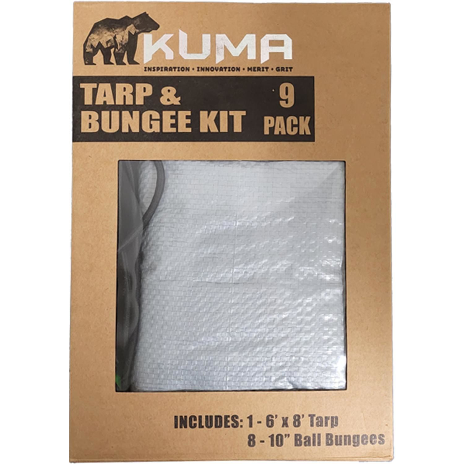 Everest 6ft x 8ft Tarp 8 Bungee Ball Electric Green