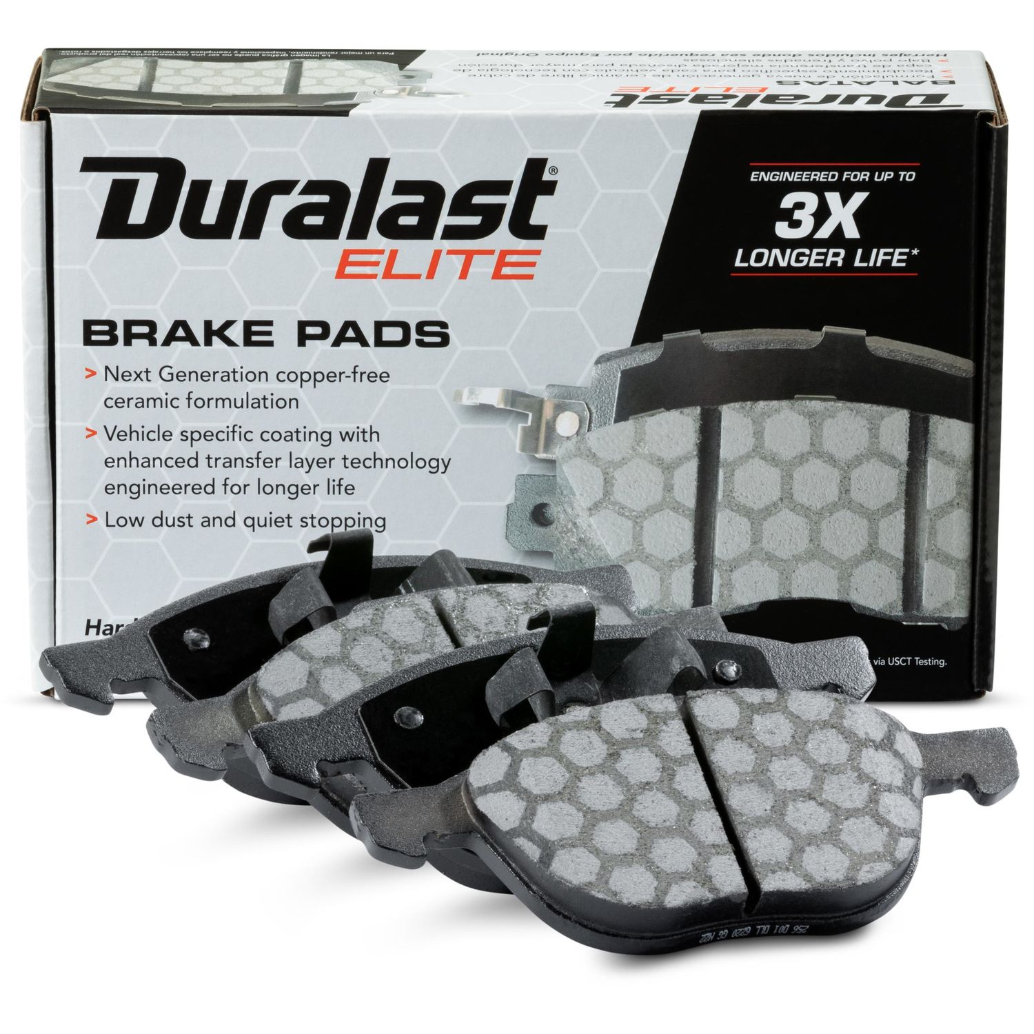 Duralast Elite Copper Free Ceramic Brake Pads DE1044
