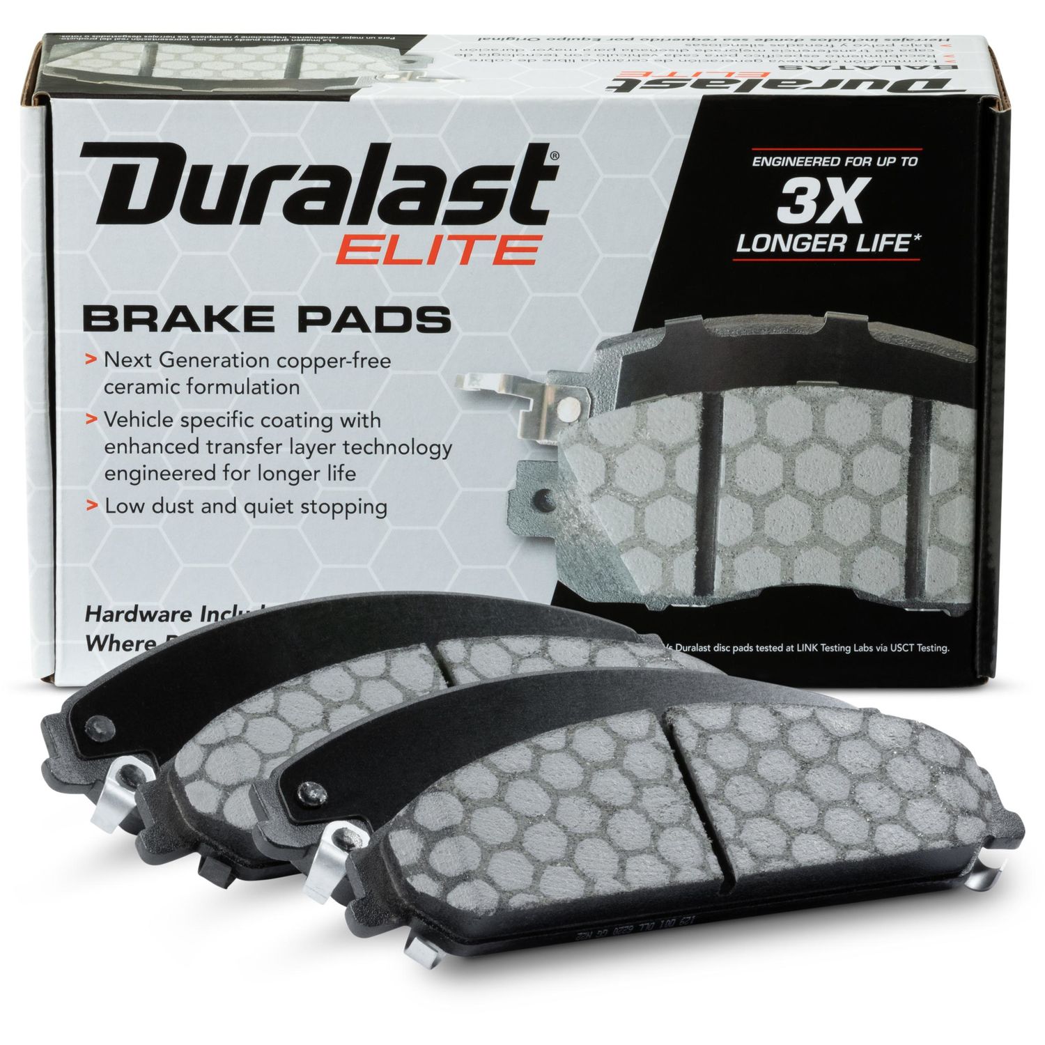 Duralast Elite Copper -Free Ceramic Brake Pads DE1058