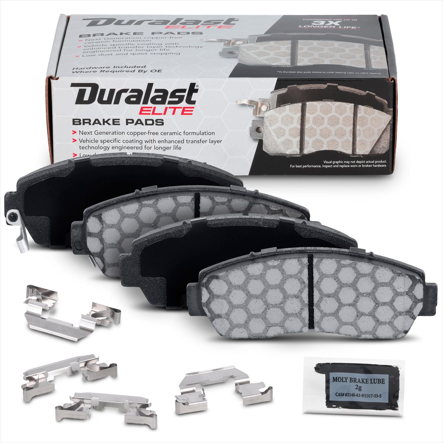 Duralast Elite Copper Free Ceramic Brake Pads DE1089