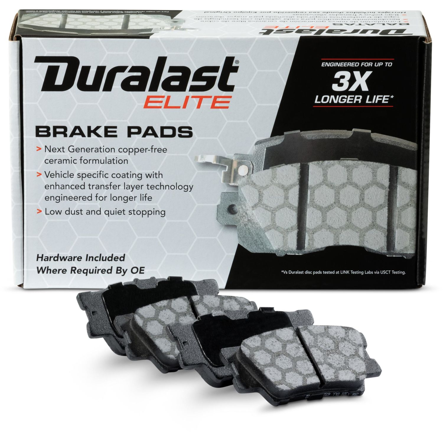 Duralast Elite Copper Free Ceramic Brake Pads DE1212