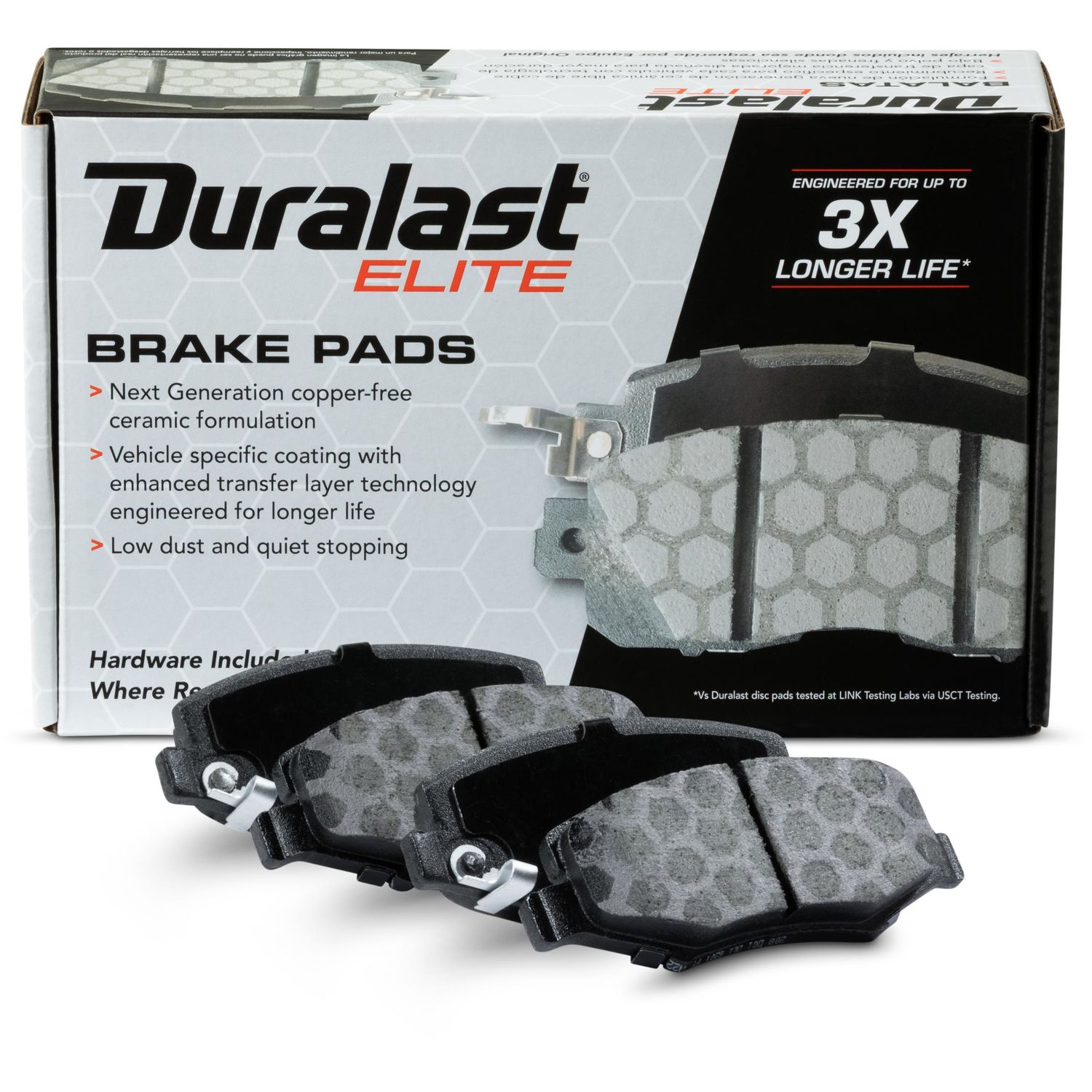 Duralast Elite Copper Free Ceramic Brake Pads DE1274