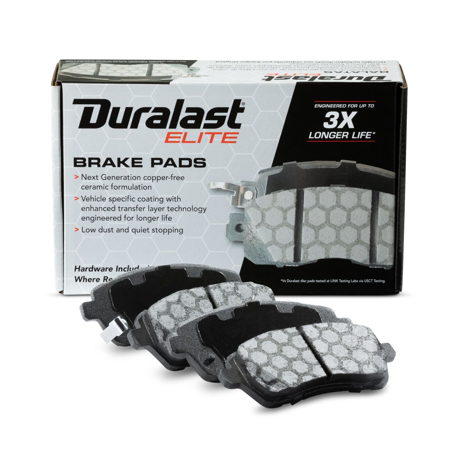Duralast Elite Copper Free Ceramic Brake Pads DE1454