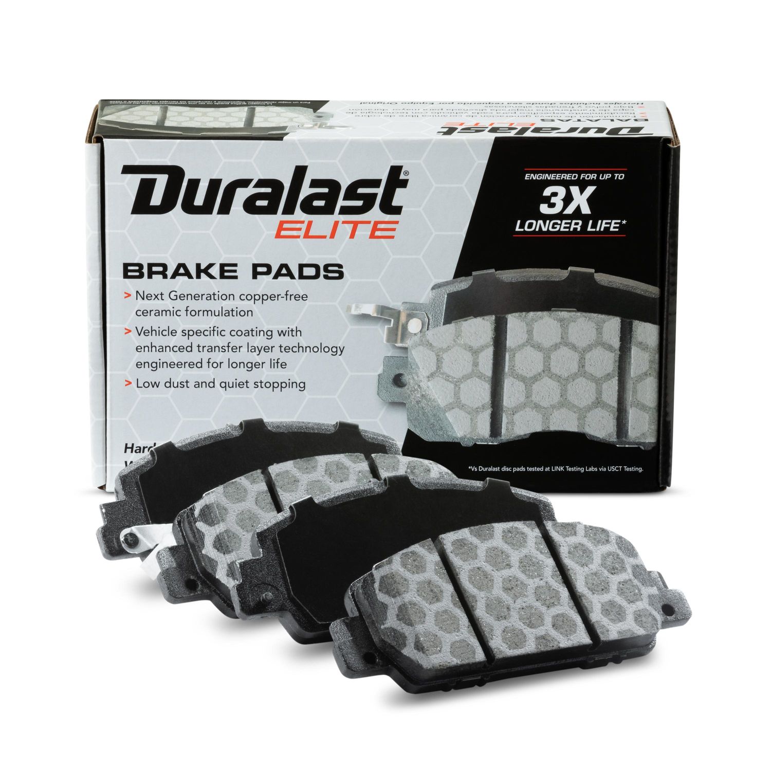 Duralast Elite Copper Free Ceramic Brake Pads DE1654