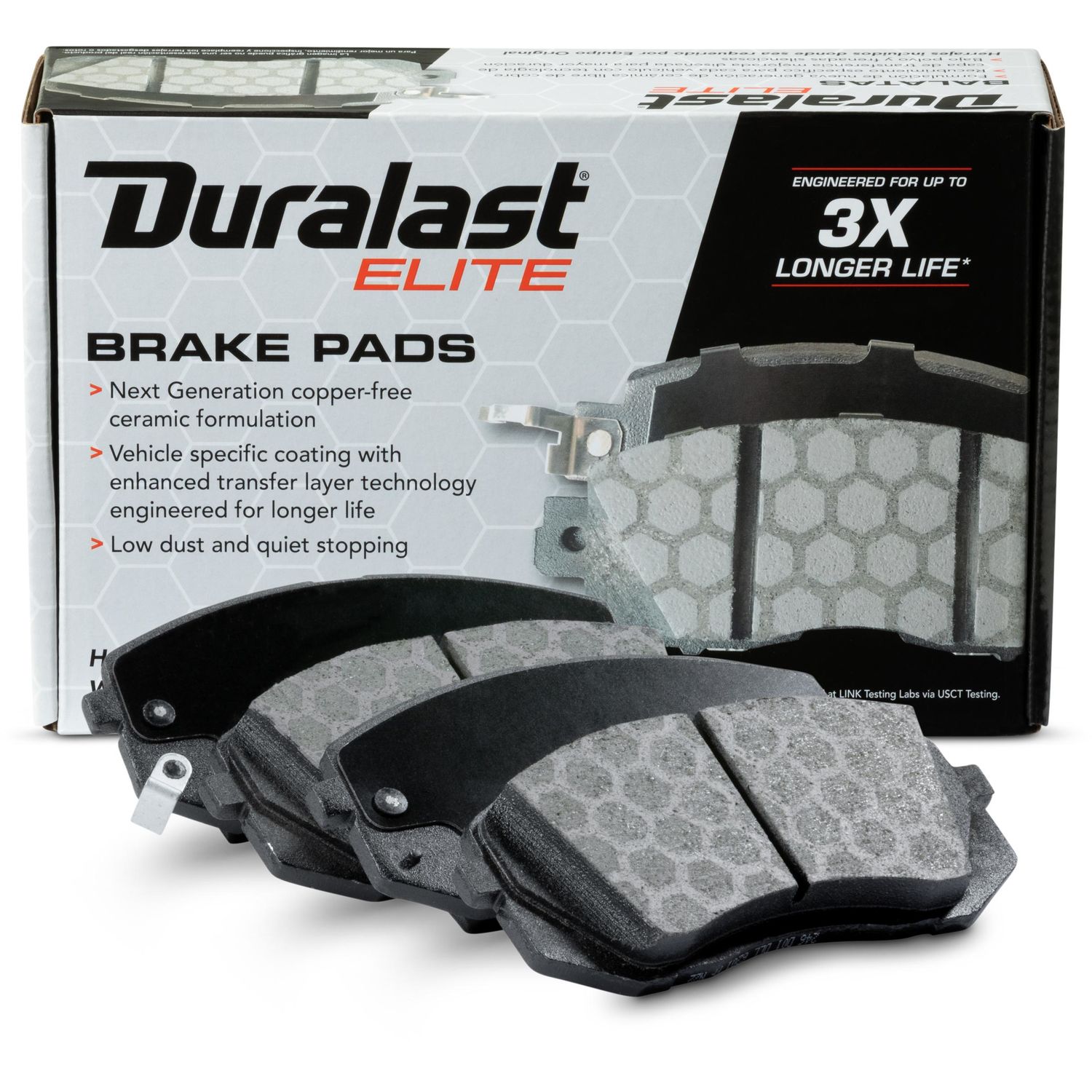 Duralast Elite Copper Free Ceramic Brake Pads DE1826