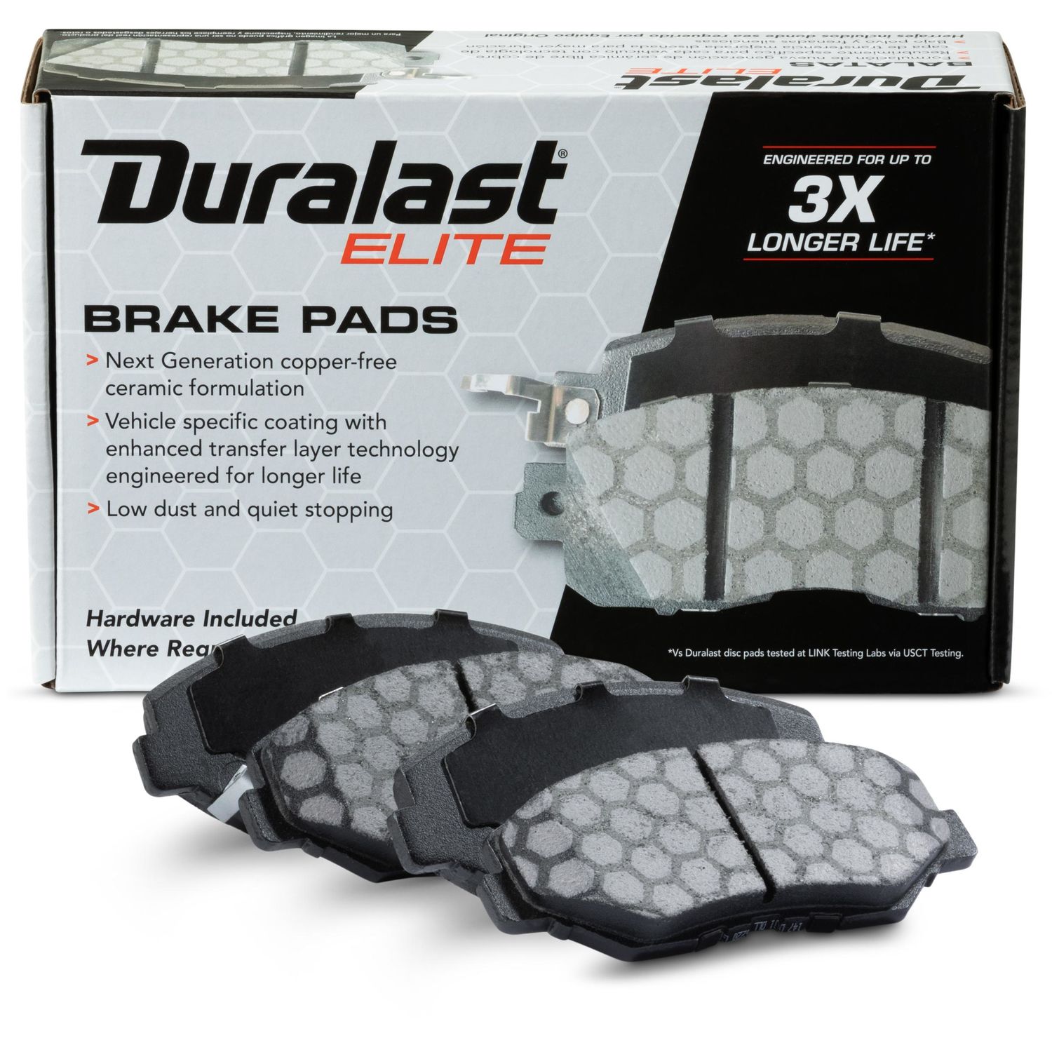 Duralast Elite Copper Free Ceramic Brake Pads De914