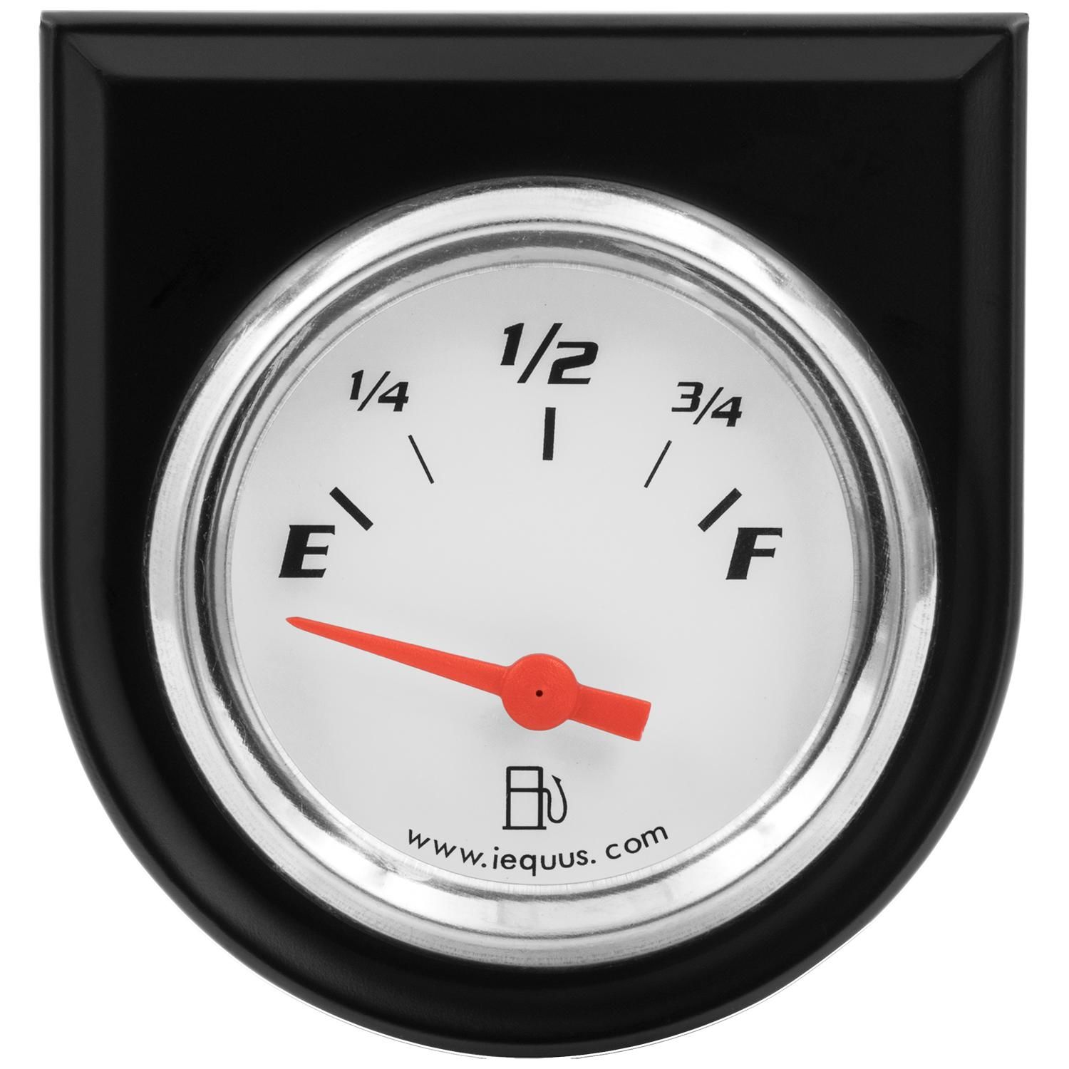 Equus White 2in Fuel Level Gauge