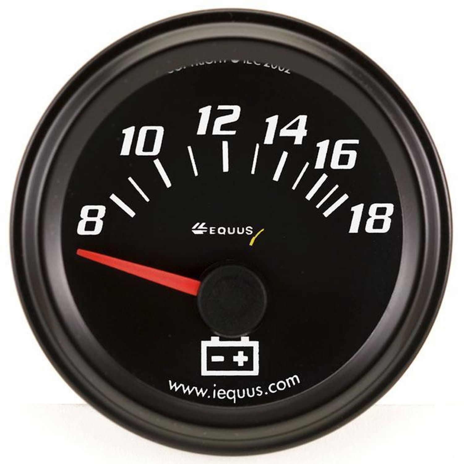 Equus Black Face Black Bezel 2in 818 Volt Electrical Voltmeter Gauge