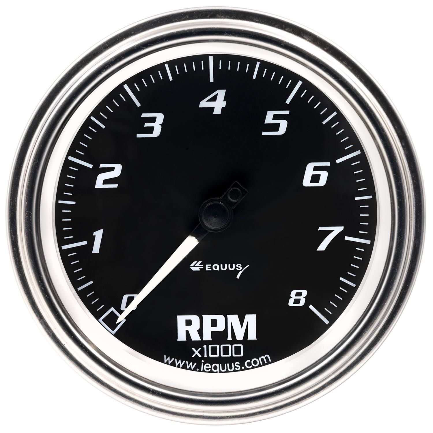 Equus 3 3/8 in. Chrome Bezel Electric Tachometer
