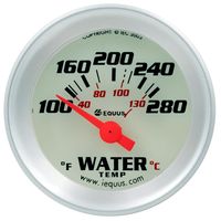 Auto Meter 4337 Ultra-Lite Electric Water Temperature Gauge, Silver