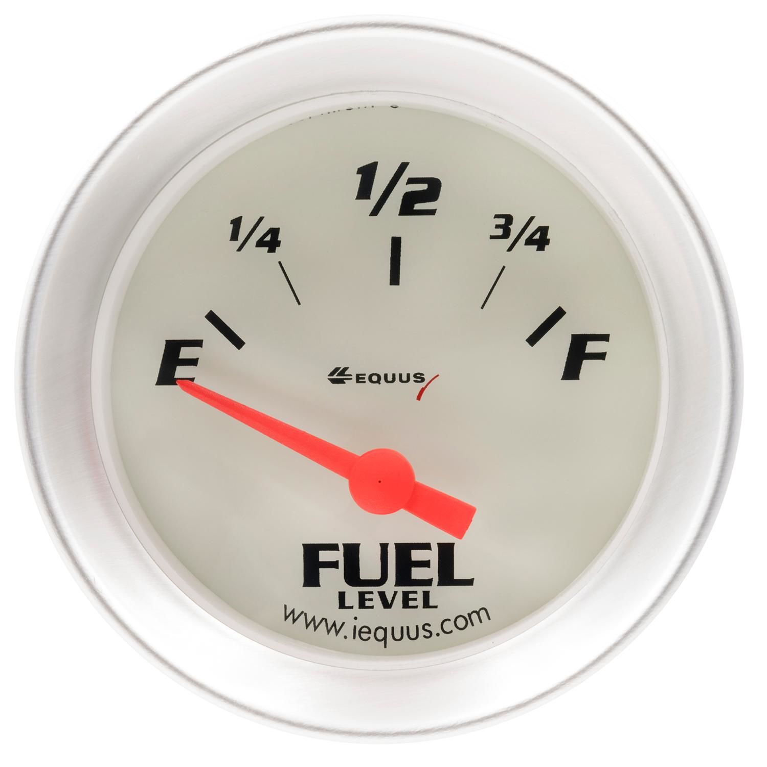 Equus White 2in 7310 Ohms Electric Fuel Level Gauge