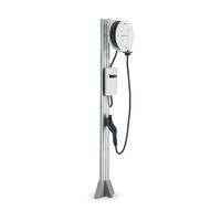 EVOCHARGE 208-240 Volt 20, 30 and 40 Amps, Universal J1772 Plug iEVSE Plus, Single Port Pedestal with 22ft EVOREEL