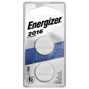 Energizer 2016 3 Volt Lithium Coin Battery 2 Pack