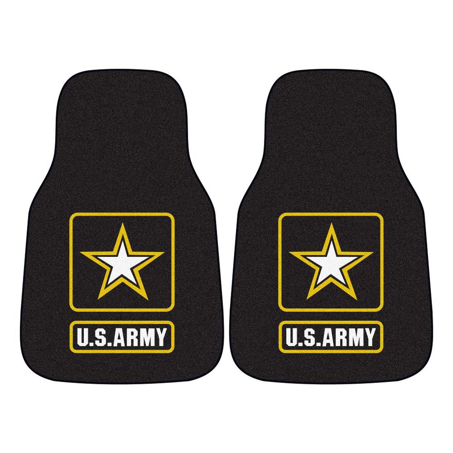 FANMATS Black U.S. Army Carpet Floor Mat 2 Piece
