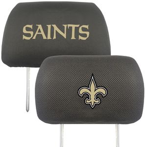 3PC NFL New Orleans Saints Car Truck 2 Front Seat Covers & Steering Wheel  Cover