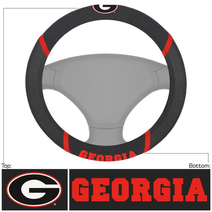 FANMATS Georgia Steering Wheel Cover