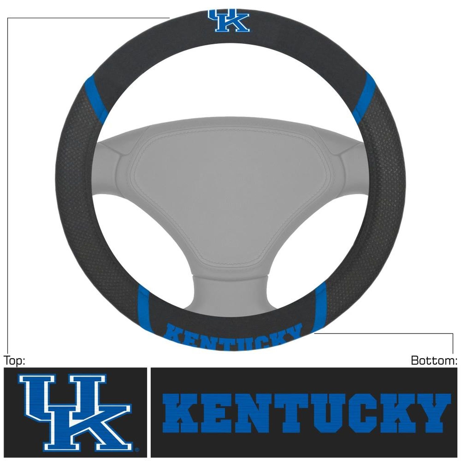 FANMATS University of Kentucky Sports Grip Steering Wheel Cover at