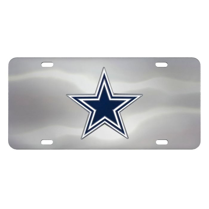 Fanmats Dallas Cowboys 3D Black License Plate