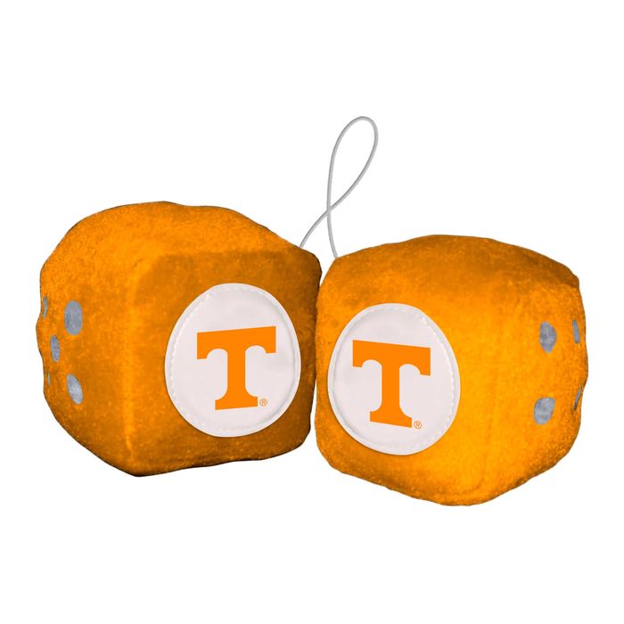 FANMATS Tennessee Volunteers Team Color Fuzzy Dice Decor 3in