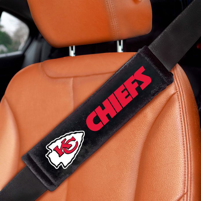 FANMATS Kansas City Chiefs Embroidered Seat Belt Pad 2 Piece