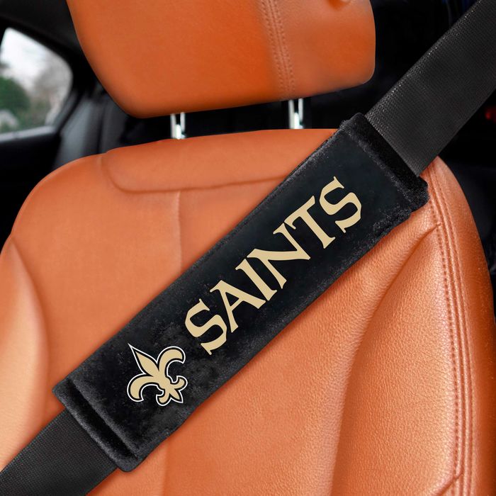 FANMATS New Orleans Saints Embroidered Seat Belt Pad 2 Piece