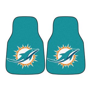 Fanmats Llc Miami Dolphins Carpet Floor Mat 2 Piece