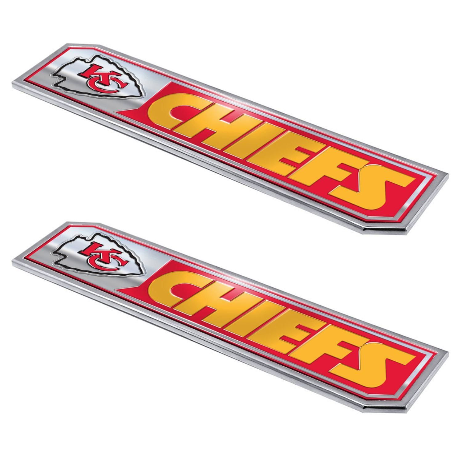 FANMATS Kansas City Chiefs Truck Emblem Set 2 Pack