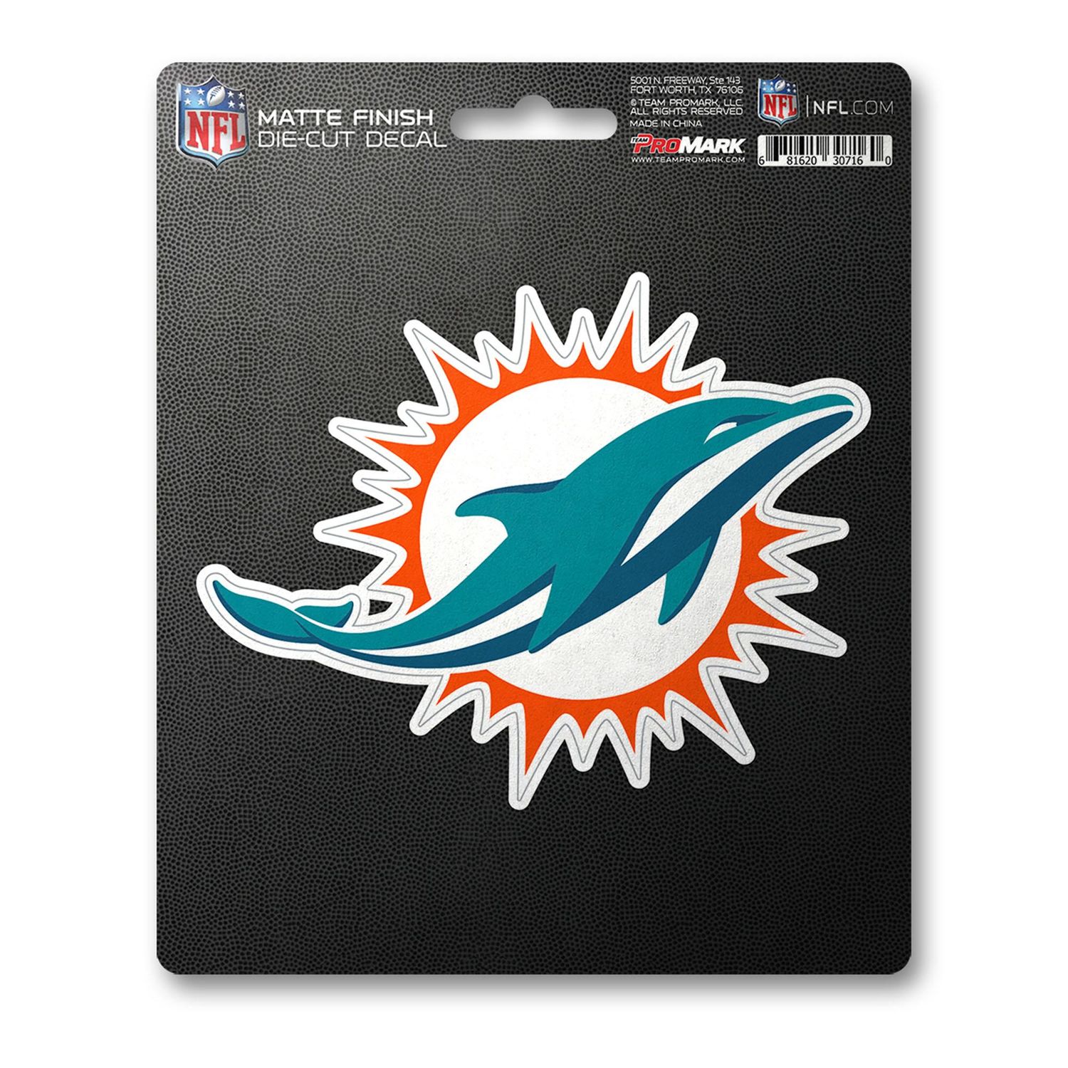 FANMATS Miami Dolphins Matte Decal Sticker
