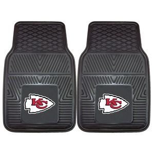 FANMATS Kansas City Chiefs Vinyl Floor Mat 2 Piece for Hyundai Ioniq