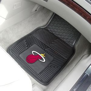 Fanmats Llc Miami Heat Vinyl Floor Mat 2 Piece