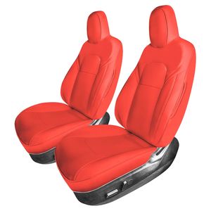 FH Group Red Custom Fit Faux Leather Front Seat Cover