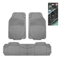 FH Group Red Color-Trimmed Liners Non-Slip Car Floor Mats with Rubber Heel  Pad - Full Set DMF14503RED - The Home Depot