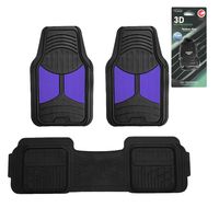 Pilot Automotive Heavy Duty Rubber Purple Floor Mats, 4-Piece, 1144138