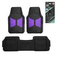 FH Group Trimmable Liners Heavy Duty Rubber Floor Mats Full Set