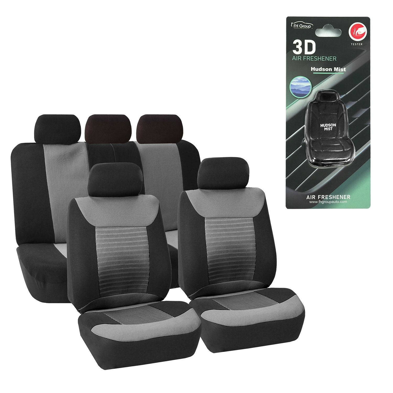 FH Group Premium Fabric Seat Covers Full Set