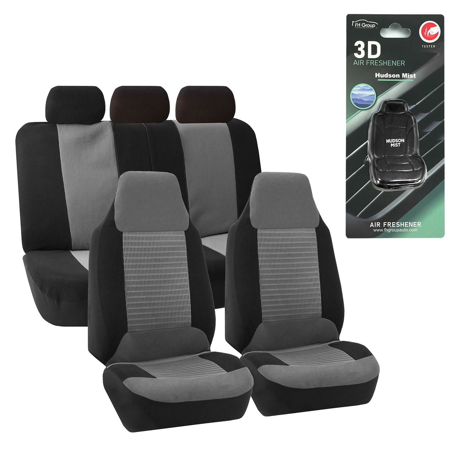 FH Group Premium Fabric Seat Covers Full Set