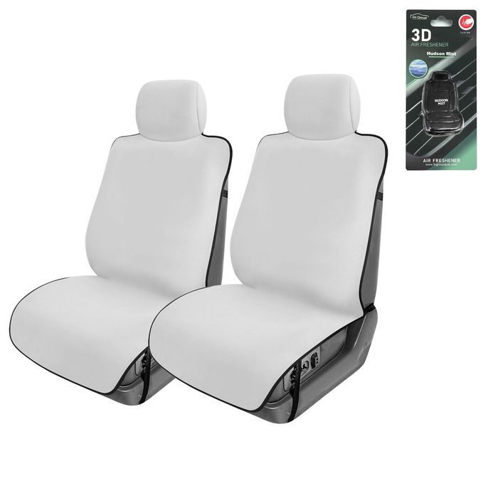 FH Group Gray Neoprene Full Seat Cover Set