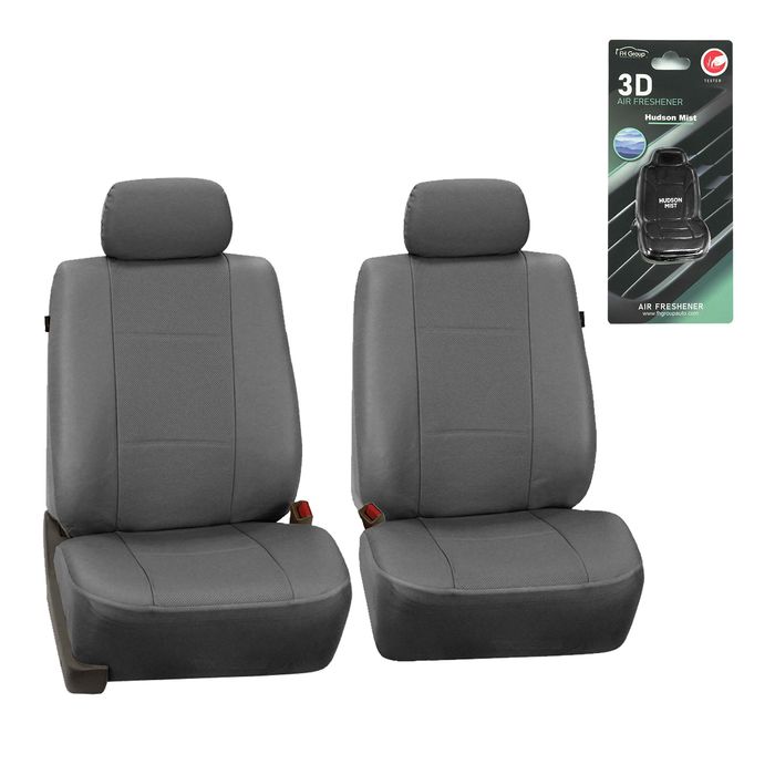 FH Group Deluxe Leatherette Front Seat Cover Set