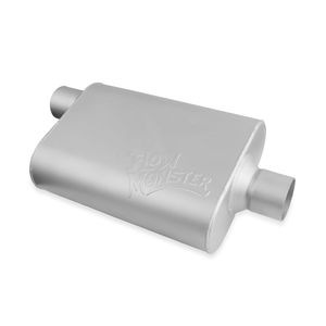 Flowmaster 2 1/2in Offset Inlet 2 1/2in Center Outlet Aggressive Sound 2 Chamber Muffler