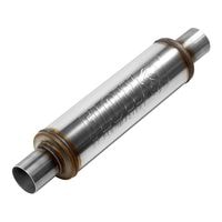 AP Exhaust 7426CB Muffler - 2.5" Center/Center, 6" Body, Oval Performance Muffler