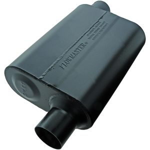 Flowmaster Super 44 Series Oval Clamp-On Offset 2.38in Exhaust Muffler 942448 for Ford Mustang