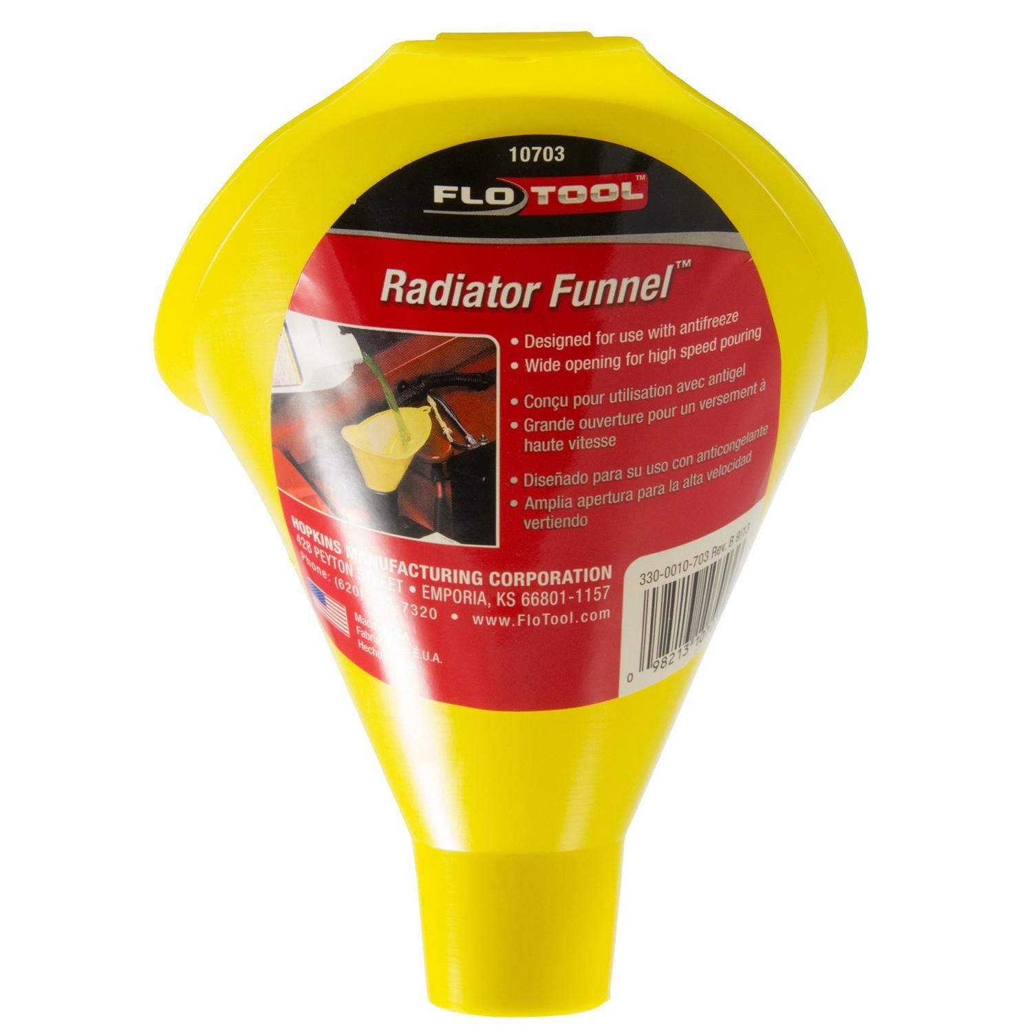 FloTool Yellow Spill Saver Radiator Funnel