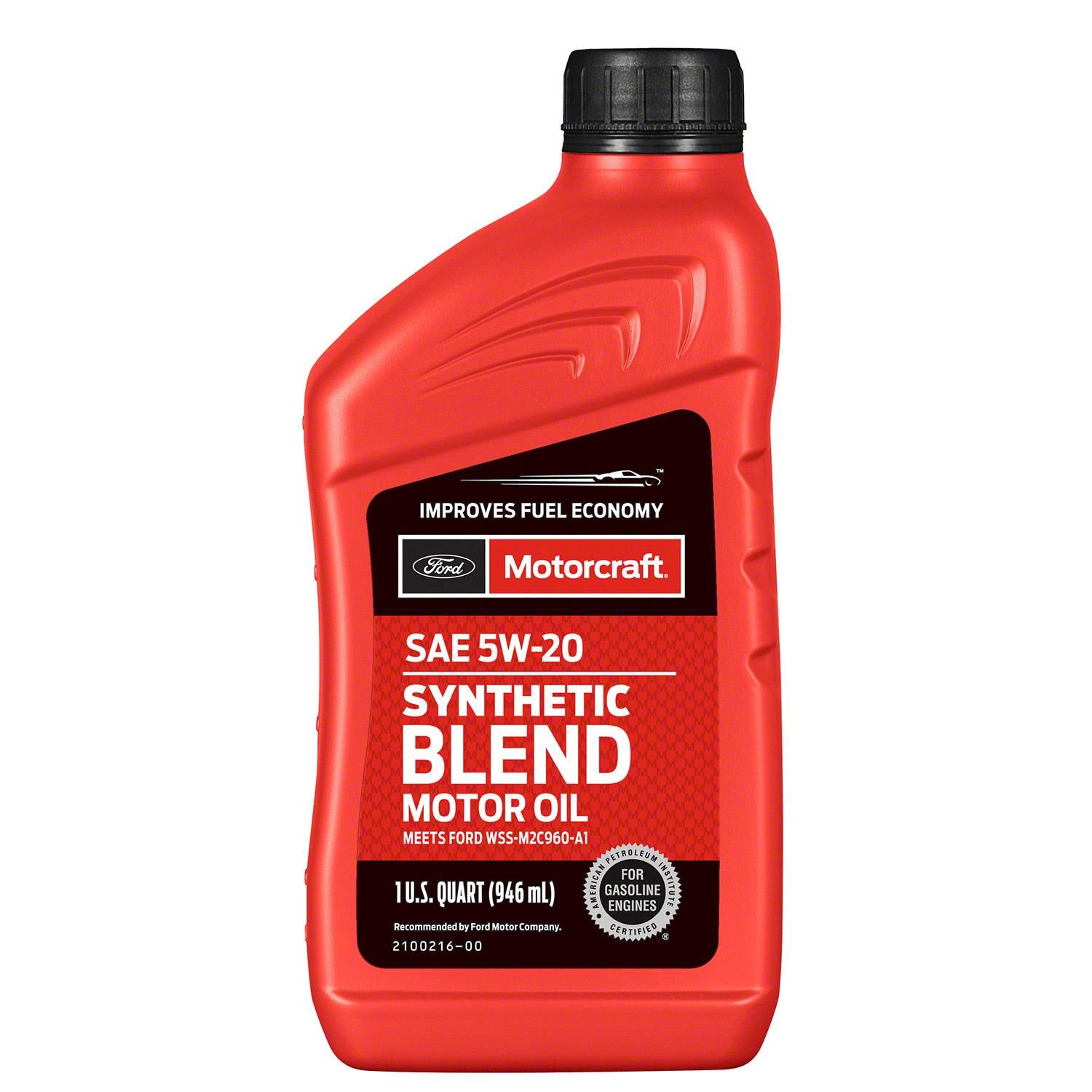 Motorcraft Engine Oil Synthetic Blend 5w 20 1 Quart