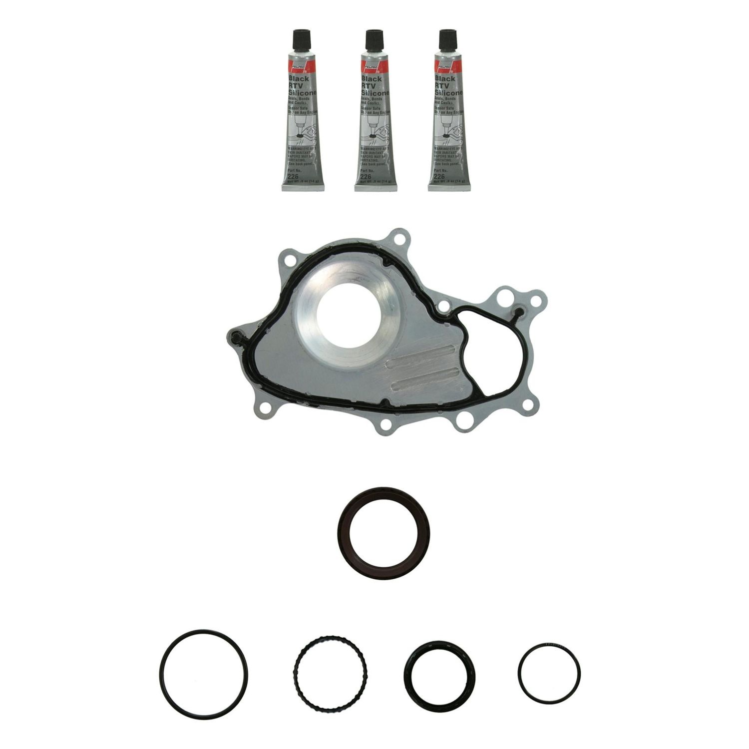 Fel-Pro TCS65631 Timing Cover Gasket Set - Blue Stripe Cork/Rubber Construction