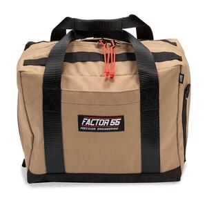 Factor 55 18in x 11in x 8in Duffle Style Medium Tan and Black Waxed Canvas Recovery Bag