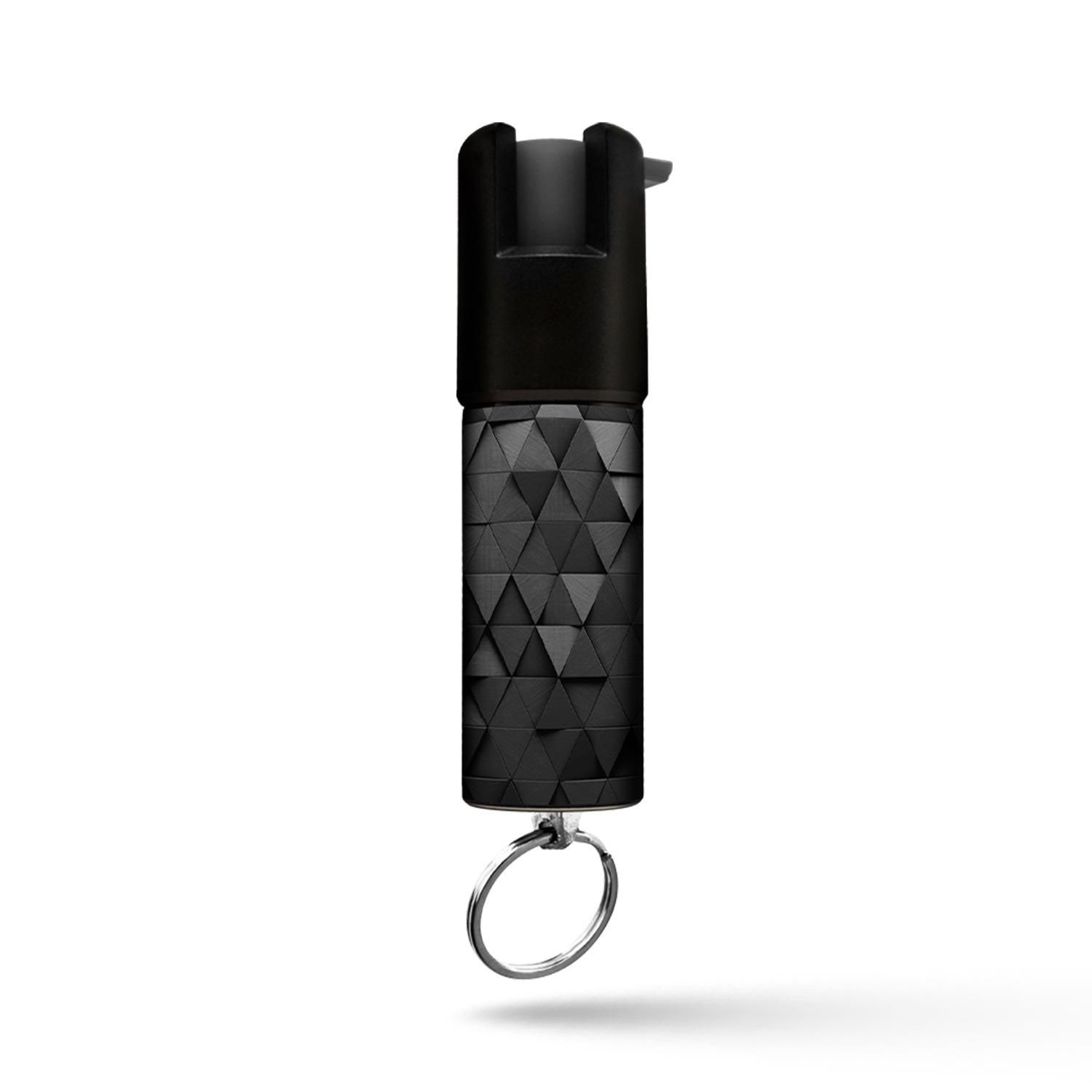 Guard Dog Security 16ft Distance Black Triangle Pepper Spray Keychain