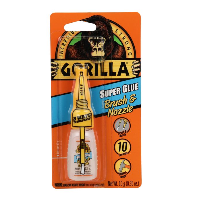 Gorilla Super Glue Brush and Nozzle 0.35oz